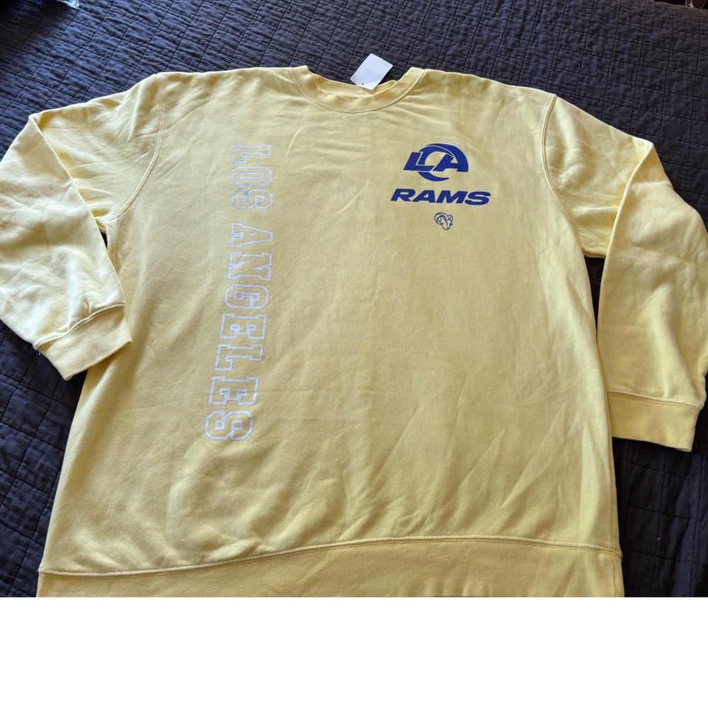 The‎ Wild Collective Los Angeles Rams 2XL Crewneck Sweatshirt Yellow